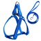 No Pull Nylon Harness and Leash Set Reflective Adjustable for Dogs Cats Pets Walking, Blue, Extra Large Size XL